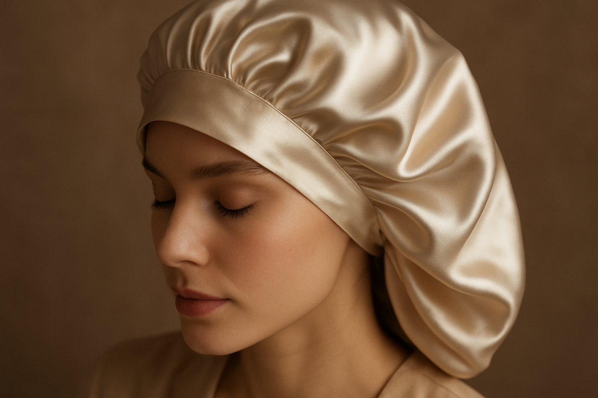 Bonnet de nuit en soie