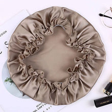 Bonnet de nuit en soie à élastique | Cheveux courts
