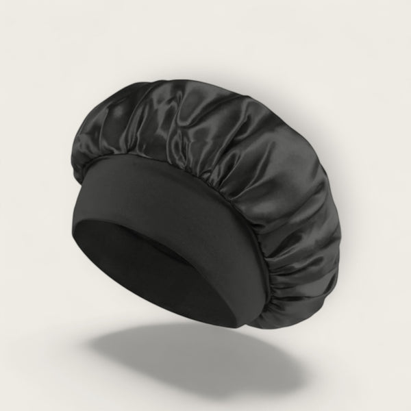 Bonnet de nuit large en soie | Cheveux longs