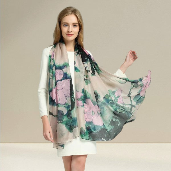 Echarpe en soie Brume Menthe