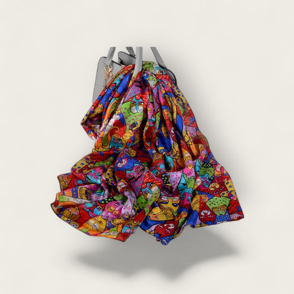 Echarpe en soie Folklore d’Été