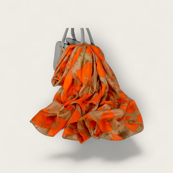 Echarpe en soie Mandarine d’Été